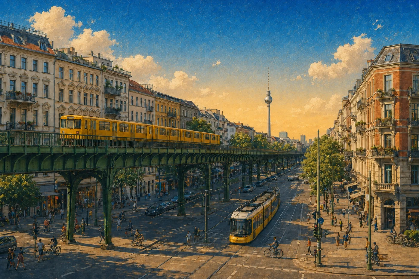 Berlin, Hochbahn an der Schönhauser Allee